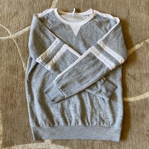 Gray and white sweatshirt